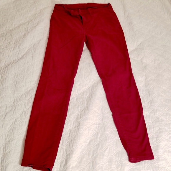 J Brand Denim - J Brand Womens Red Skinny Jeans Size 30 Red Solid - Good Condition